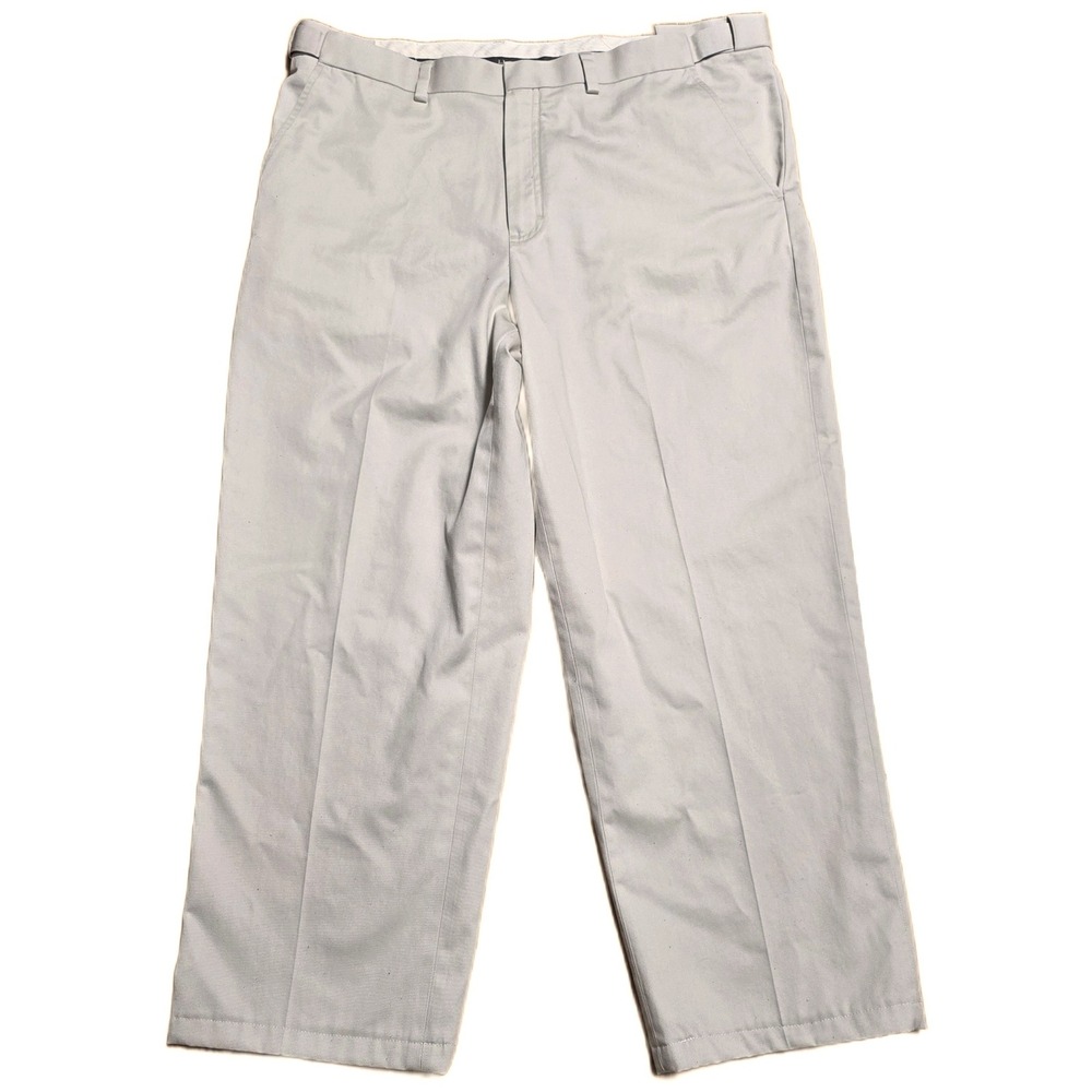L.L.‎ Bean Comfort Waist Dress Pants Men's Size 36x28 Beige Straight Fit Cotton